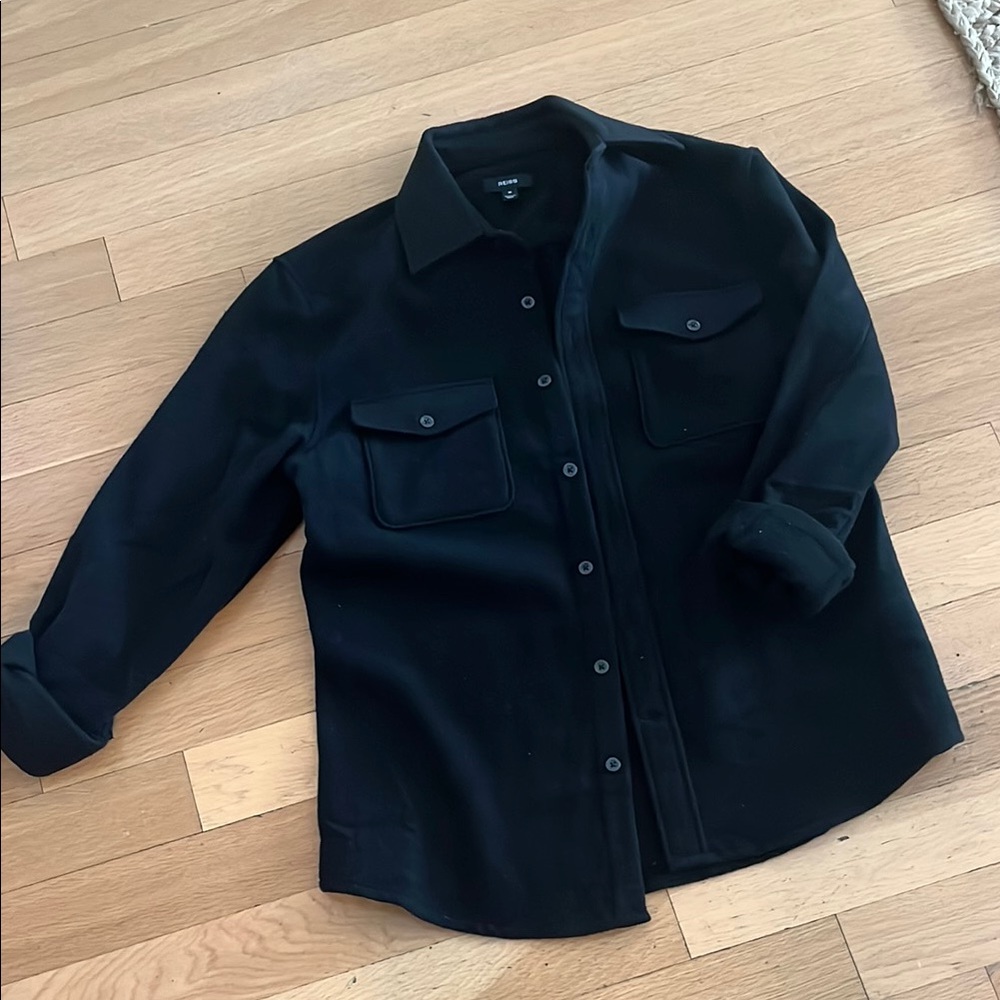 Reiss Black Button-Up Shirt